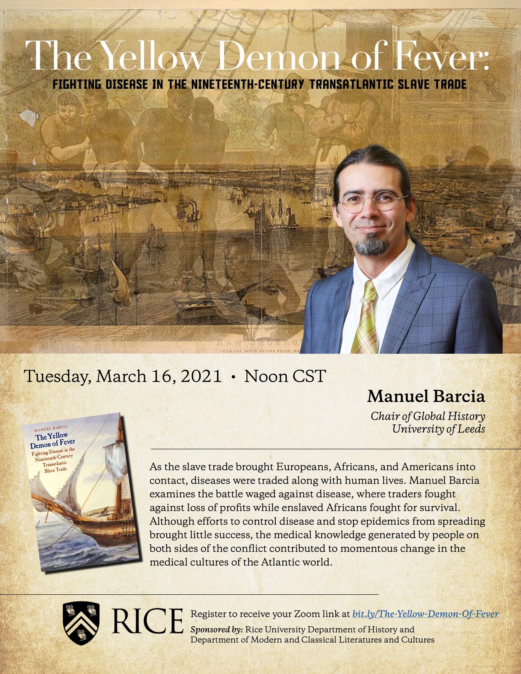 Book Talk - The Yellow Demon of Fever: Fighting disease in the Nineteenth-Century Transatlantic Slave Trade