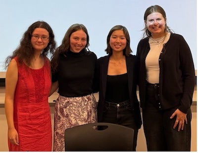 Pictured from left to right: Emily Man, Cecilia Visco, Sydney Park, and Sara Davidson
